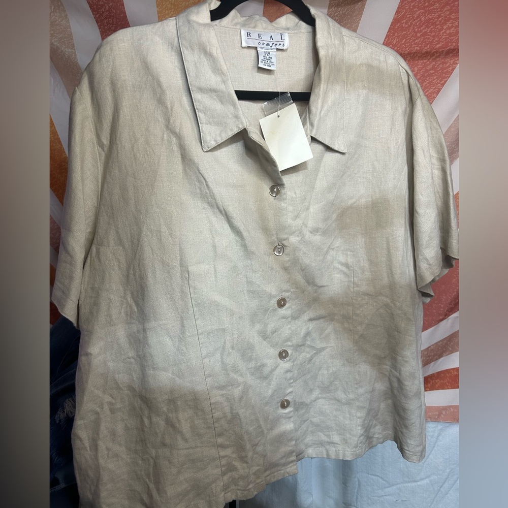 Linen Top NWT. 2x/3x.